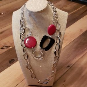 TWO CHICO'S Silverstone Necklaces